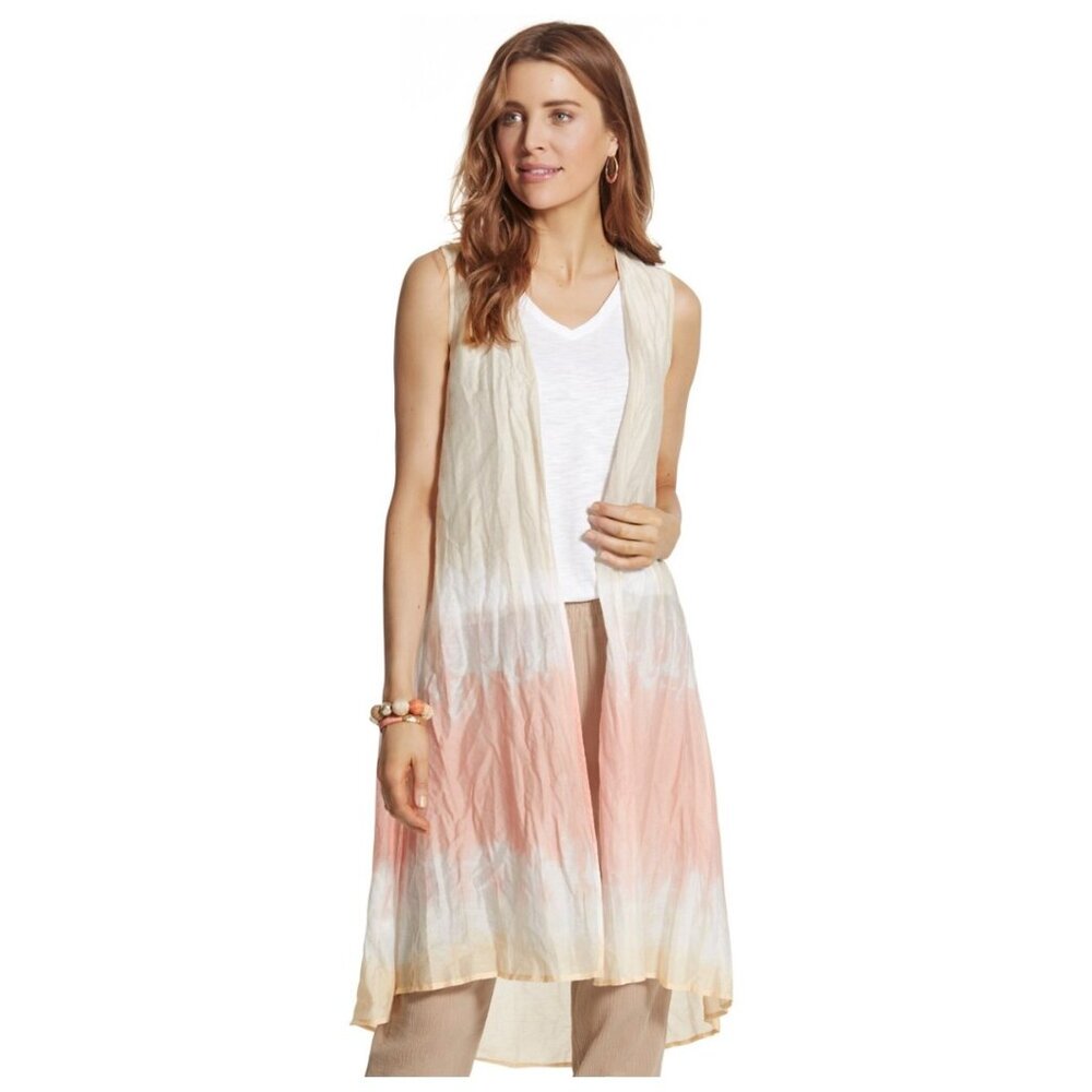 !! Chico’s Dramatic Tie-Dye Vest sz 0 Chico’s size 0 = S / 4